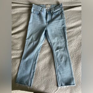 Everlane High Rise Straight Leg Cropped Jeans